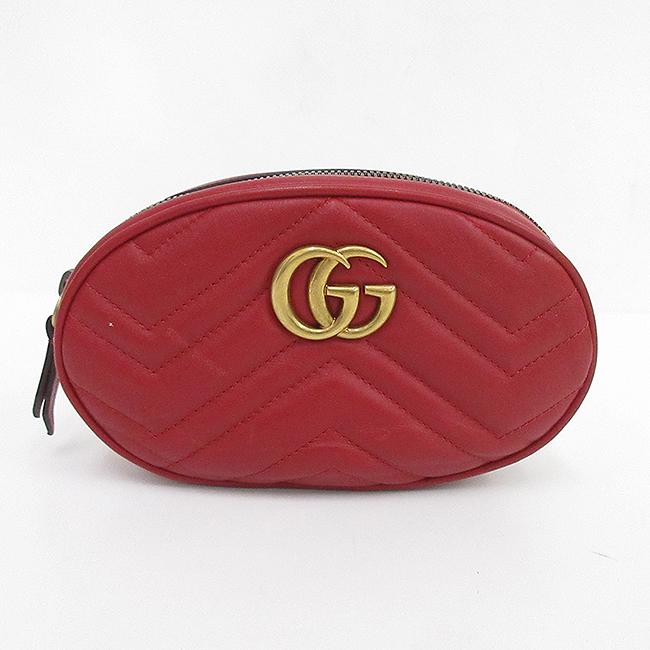 GUCCI(グッチ) GGマーモント ボディウエストバッグ 476434 赤 レッド 