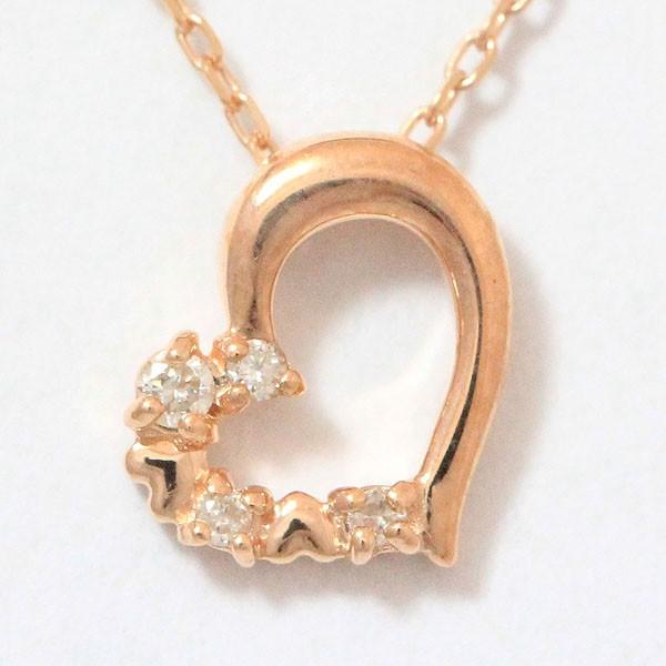 THE KISS ハートネックレス ピンクゴールド　ティファニー　ネックレス THE KISS（ザ・キッス） 新品！ネックレス ハート ダイヤモンド 10金