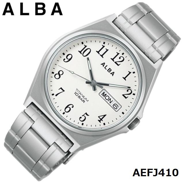 新品正規品 メンズ クオーツ腕時計 SEIKO/セイコー ALBA/アルバ スタンダード 純チタン カレンダー デイデイト 日付曜日 AEFJ410 [VJ43]｜jewelry-watch-bene｜03