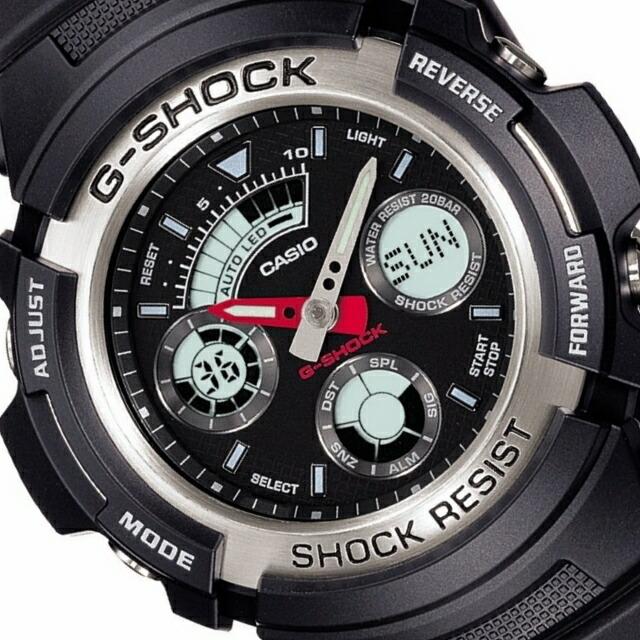 CASIO/カシオ G-SHOCK/ジーショック BASIC/ベーシック アナデジモデル ワールドタイム 20気圧防水 ストップウォッチ アラーム AW-590-1AJF｜jewelry-watch-bene｜05