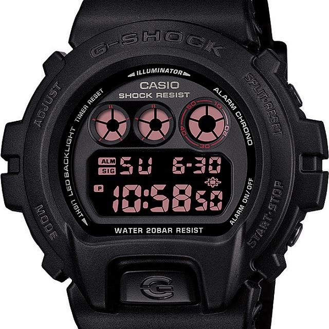 '24-1 CASIO G-SHOCK BASIC ラウンド三つ目 反転デジタル クオーツ 電池寿命:約5年 LEDバックライト フロントボタン レッドアイ×マットブラック DW-6900UMS-1JF｜jewelry-watch-bene｜03