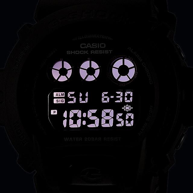 '24-1 CASIO G-SHOCK BASIC ラウンド三つ目 反転デジタル クオーツ 電池寿命:約5年 LEDバックライト フロントボタン レッドアイ×マットブラック DW-6900UMS-1JF｜jewelry-watch-bene｜04