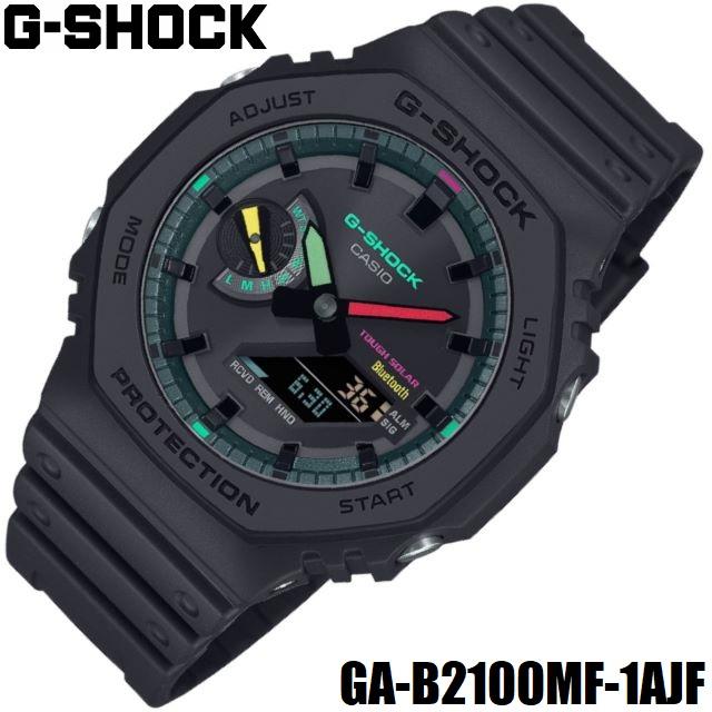 '24-4 正規新品 Multi-Fluorescent オクタゴンアナデジ CASIO G-SHOCK タフソーラーBluetooth ブラック 蛍光カラー GA-B2100MF-1AJF｜jewelry-watch-bene｜02