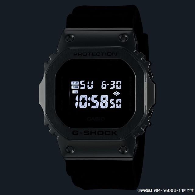 '23-12 CASIO G-SHOCK ORIGIN メタルカバード スクエアデジタル 反転液晶 クオーツ 電池寿命:約5年 LEDバックライト オールブラック GM-5600UB-1JF｜jewelry-watch-bene｜04