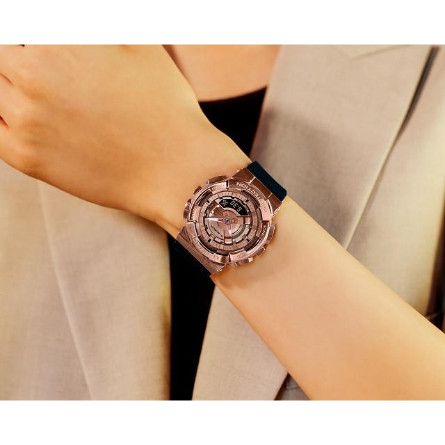 ITZY LIA イッチ リア 着用モデル '22-10 Metal Cavered series CASIO G-SHOCK/カシオ ジーショック クオーツ アナログデジタル GM-S110PG-1AJF｜jewelry-watch-bene｜05