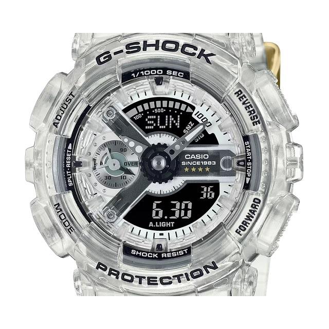 正規新品 '23-7 G-SHOCK 40th Anniversary CLEAR REMIX ミッド ラウンドアナデジ JIS1種耐磁 クリアホワイト GMA-S114RX-7AJR｜jewelry-watch-bene｜04