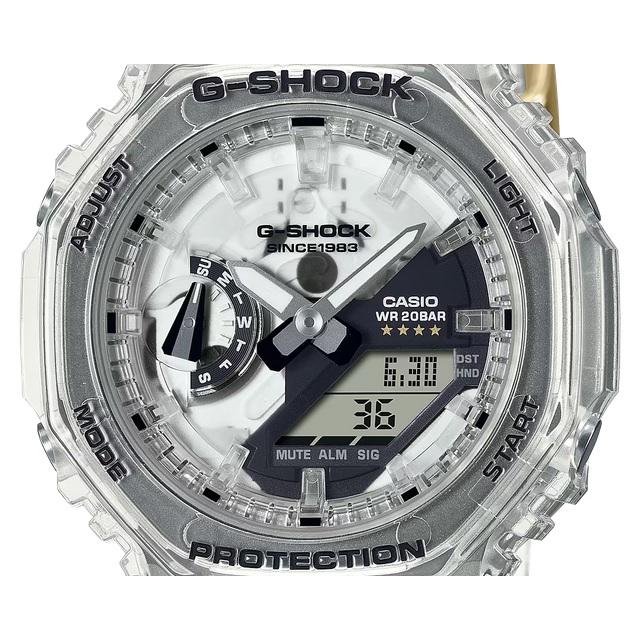 正規新品 '23-7 G-SHOCK 40th Anniversary CLEAR REMIX ミッド オクタゴンアナデジ クリアホワイト GMA-S2140RX-7AJR｜jewelry-watch-bene｜04