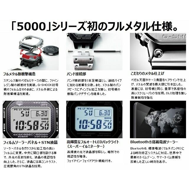 ミ*メ様 G-SHOCK GM5000D-1JF メタル時計 Bluetooth 楽天市場】ジーショック 男が語る男のG！Gショックフルメタル G
