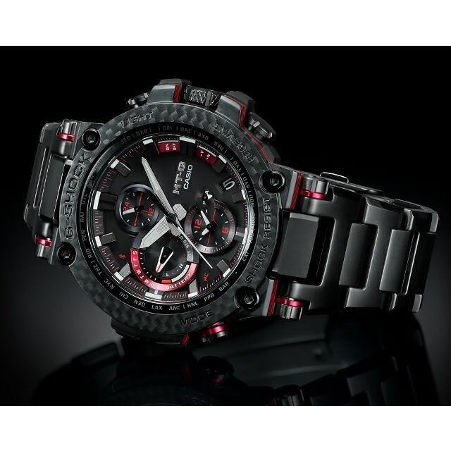 CASIO G-SHOCK MT-G TRIPLE G RESIST カーボンベゼル レイヤーコンポジットバンド デュアルダイアルワールドタイム MTG-B1000XBD-1AJF｜jewelry-watch-bene｜02