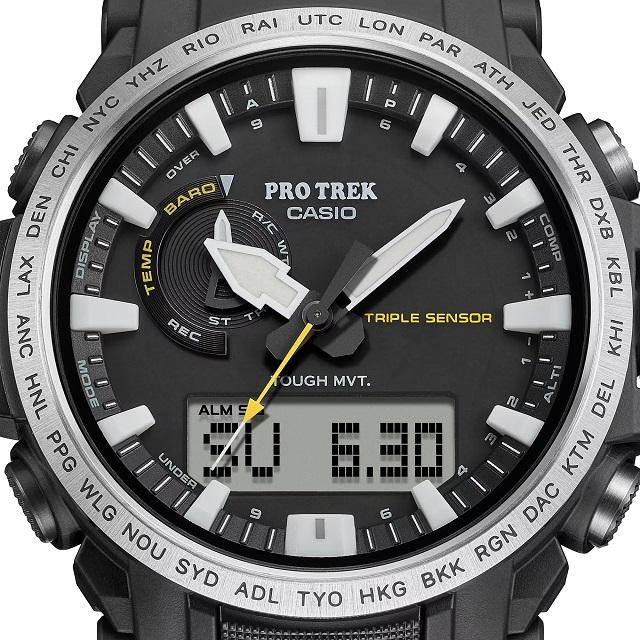 正規新品 CASIO PRO TREK/プロトレック Climber Line/クライマーライン トリプルセンサー タフソーラー電波 [方位 気圧 高度 温度]計測機能 PRW-61-1AJF｜jewelry-watch-bene｜04