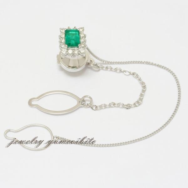 k18エメラルドネクタイピン K18 18金 エメラルド ダイヤモンド ネクタイピン | 大阪の質屋