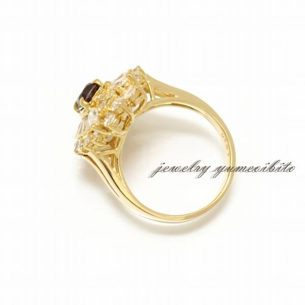 【24時間以内発送】 K18 ガーネット ダイヤモンド リング 【OCQ2013183068】(71346円)