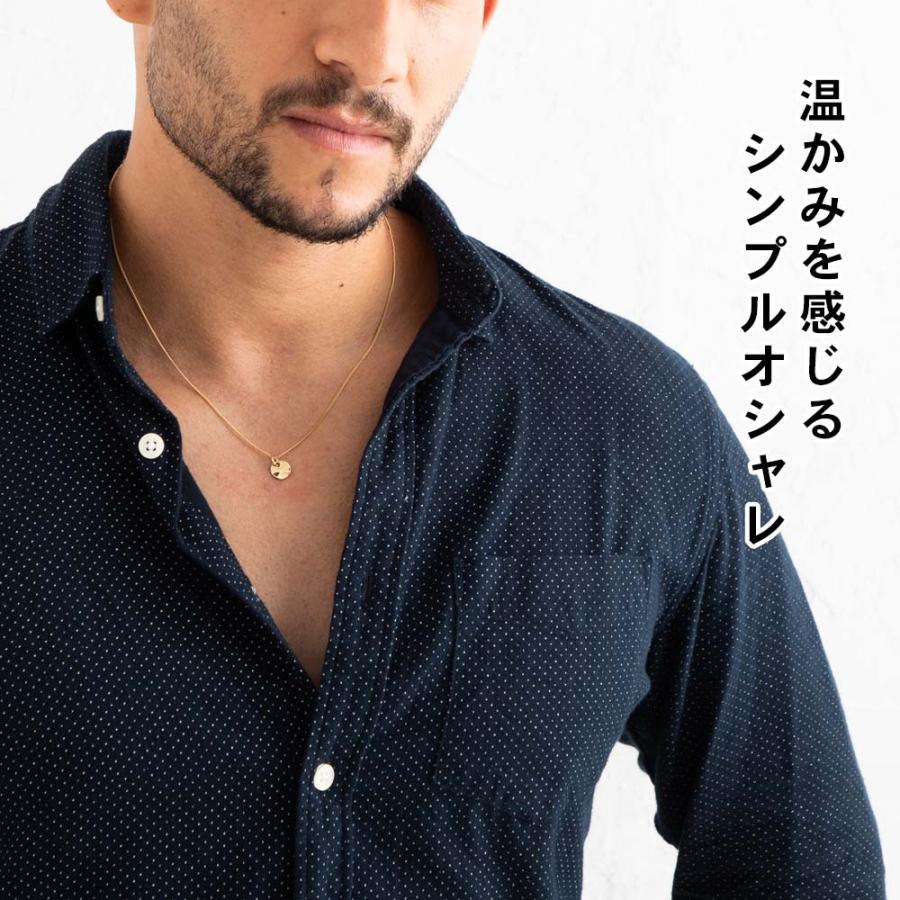 18金 メンズ コイン ネックレス メンズネックレス コインネックレス ラウンド 男性 ブランド K18 18k 人気 おしゃれ カジュアル シンプルの画像