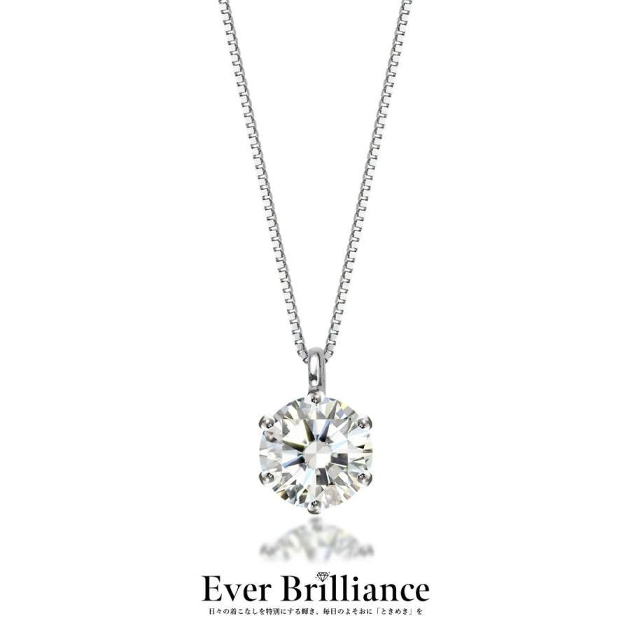 ネックレス レディース 0.5カラット ひと粒 6本爪 プレゼント 女性 40