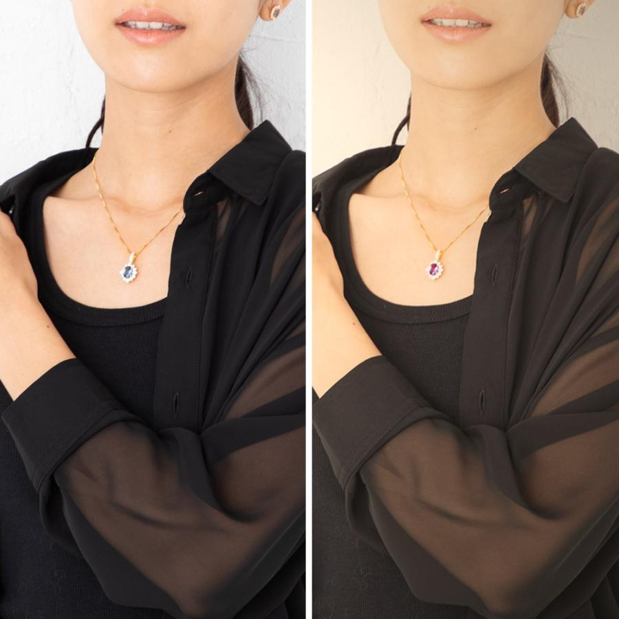 送料無料 あすつく 1.86カラット 人工 アレキサンドライト Halo