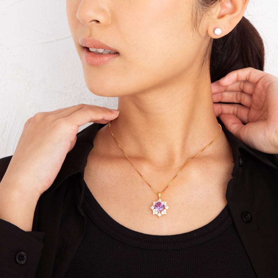 送料無料 あす楽 3.7カラット 人工 アレキサンドライト Halo