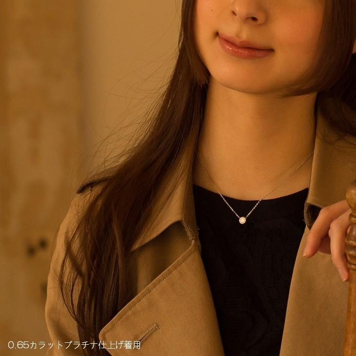 ネックレス レディース 女性用 EVER BRILLIANCEカットジルコニア ネックレス ベゼル 誕生日 ダイヤモンド cz プラチナ ゴールド 送料無料 ギフトの画像