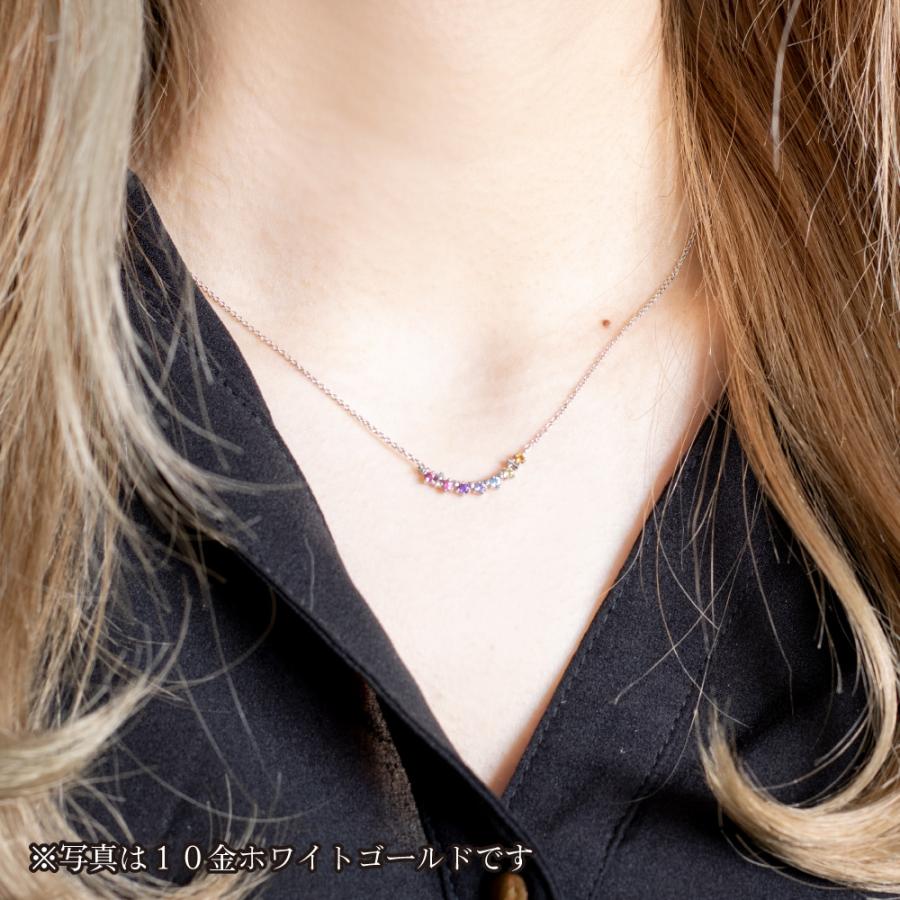 7色の石 ハートとクロス入り シルバー製 アミュレット ネックレス｜jewelrycraft-aqua｜02