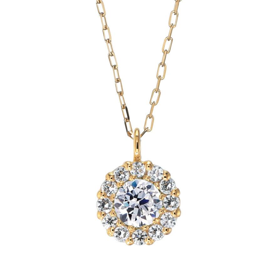K10ゴールド 選べるゴールドカラー 天然ダイヤモンド 0.25ct フォーマルで高級感 ペンダント ネックレス 4月誕生石｜jewelrycraft-aqua｜02