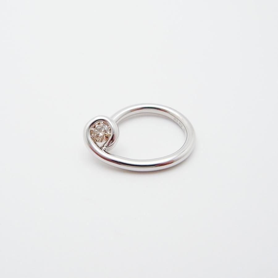 カシケイ ブラウンダイヤモンド M=Y マイン リング 約10号 0.30ct