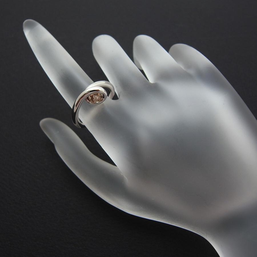 カシケイ ブラウンダイヤモンド M=Y マイン リング 約10号 0.30ct