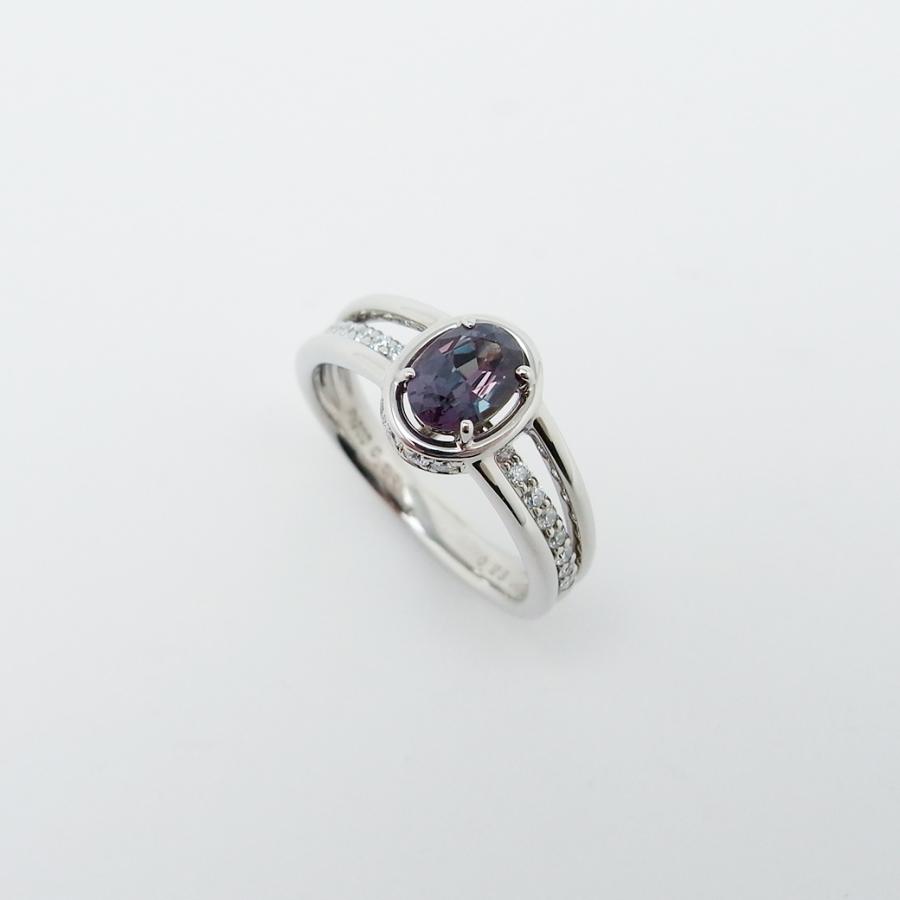アレキサンドライト（ブラジル産） ダイヤモンド リング 0.66ct 0.23ct