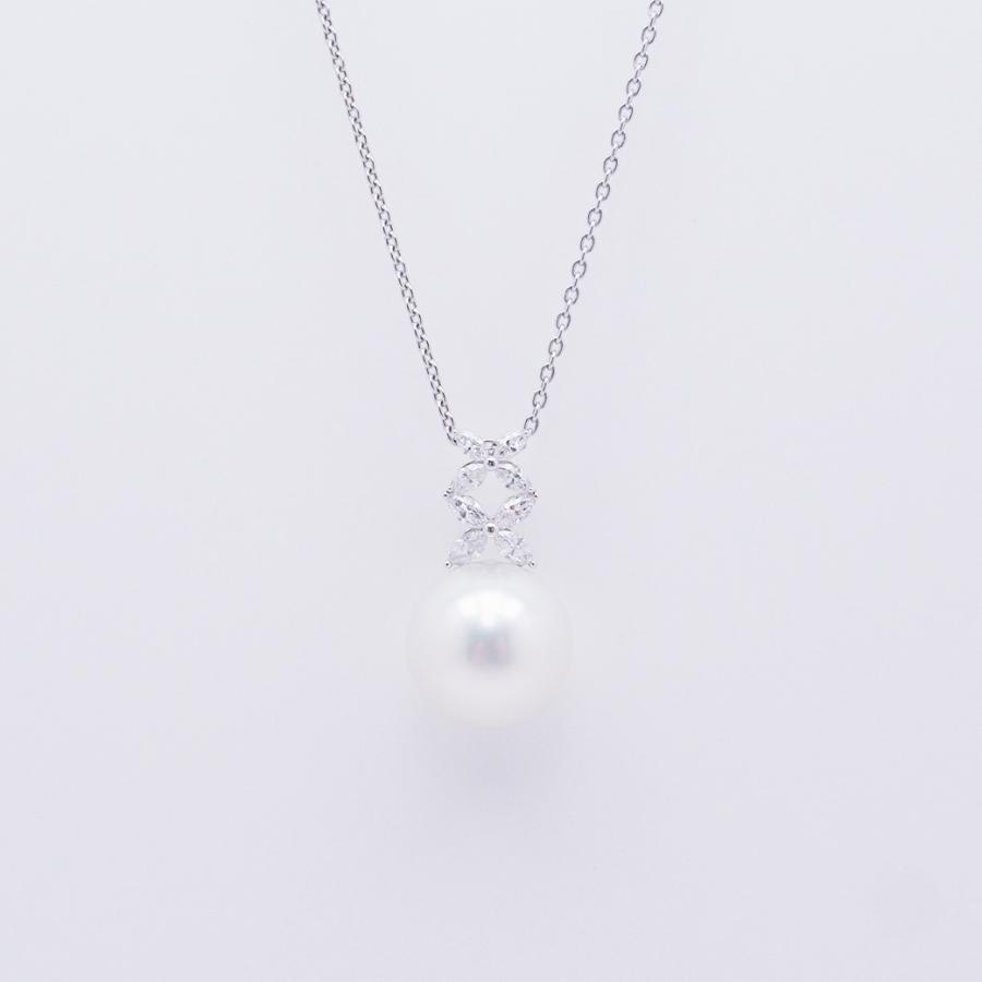 MIKIMOTO ミキモト 白蝶真珠 ダイヤモンド ペンダント MIKIMOTO ミキモト 白蝶真珠 ダイヤモンド ペンダント