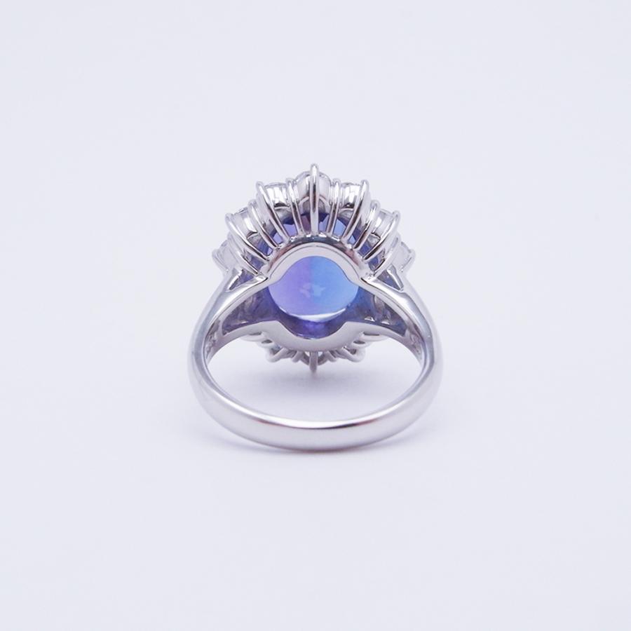タンザナイト ダイヤモンド リング 10.15ct 1.95ct 14.5号 Pt900