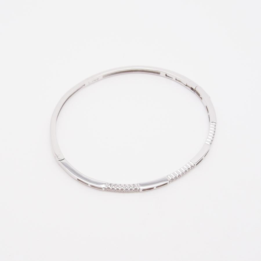 デビアス ライン ダイヤモンド バングル 0.20ct K18WG SAランク 