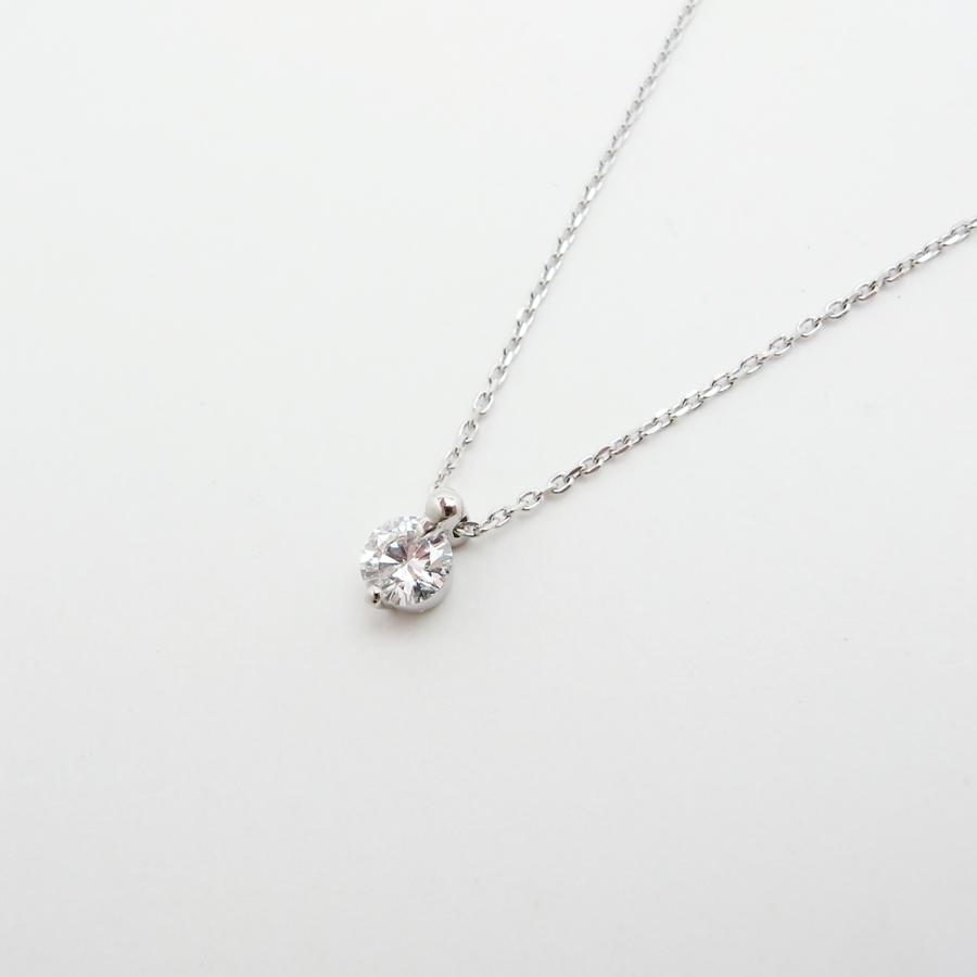 ダイヤモンド ペンダント ネックレス 0.406ct E-VS1-Gd Pt900/850 