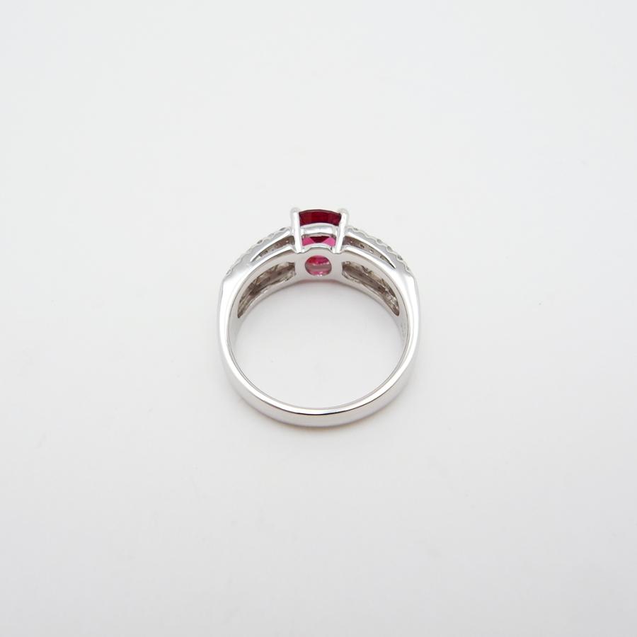 レッドスピネル ダイヤモンド リング 1.36ct 0.34ct 11.5号 Pt900 