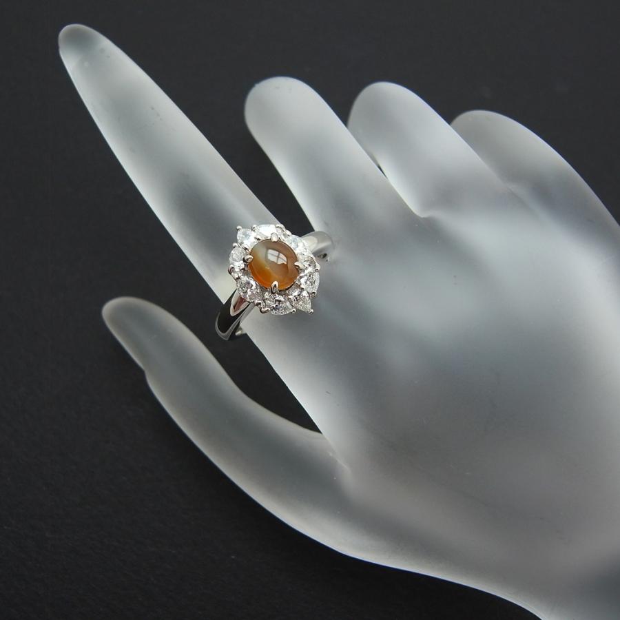 クリソベリルキャッツアイ ダイヤモンド リング  1.360ct 0.69ct 12号 Pt900 鑑別書 付 新品仕上げ Sランク｜jewelrygrue｜07