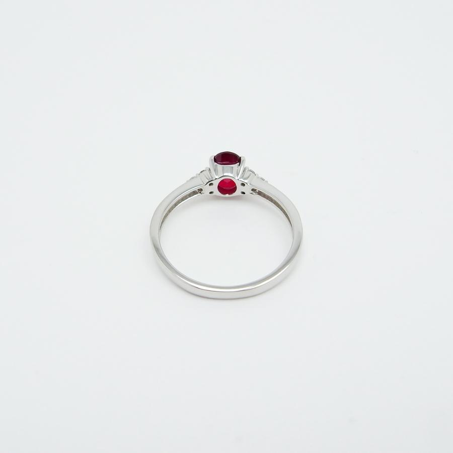 ルビー ダイヤモンド リング 1.17ct 0.20ct 17号 Pt950 鑑別書 付き S 