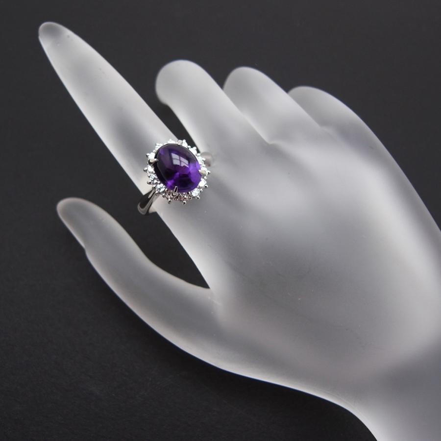 アメシスト ダイヤモンド リング 3.14ct 0.43ct 11.5号 Pt900 新品仕上げ SAランク｜jewelrygrue｜06