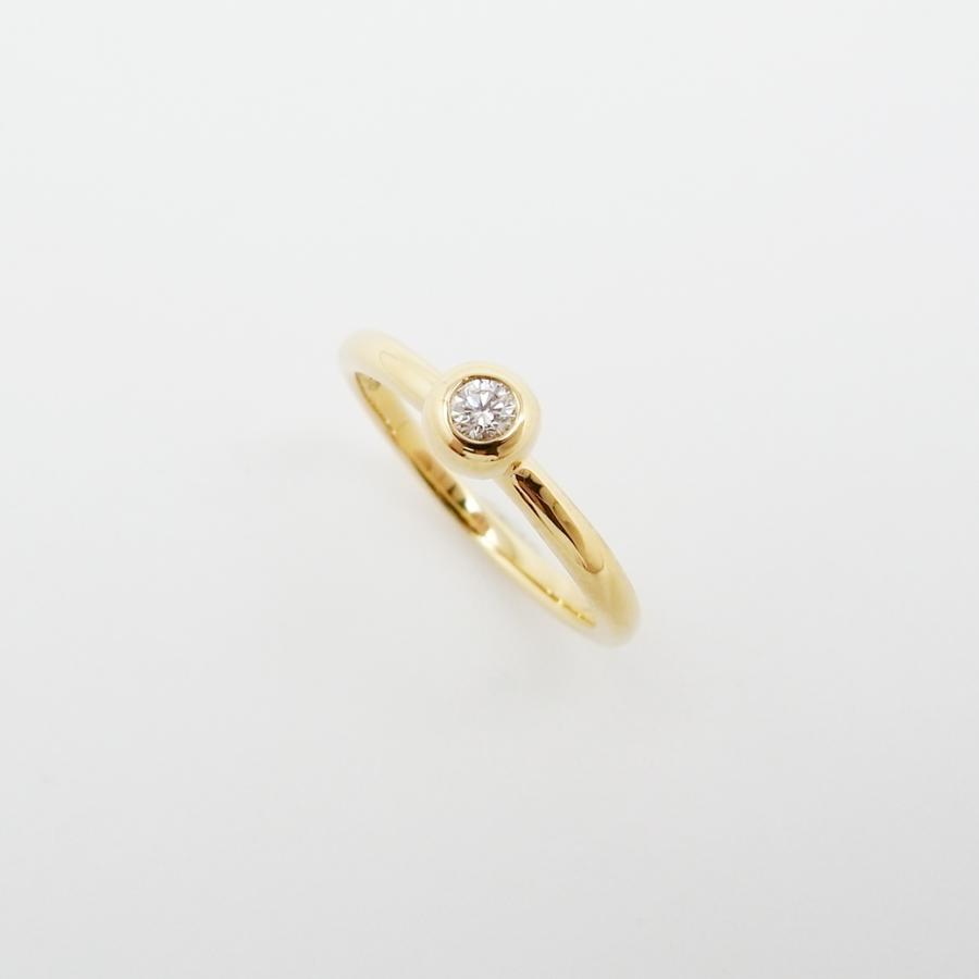 ティファニー ダイヤモンド リング 11.5号 750YG 新品仕上げ Sランク