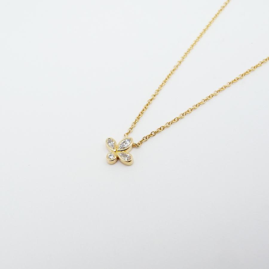 ティファニー フルールドリス ペンダント ネックレス ダイヤモンド 750YG Sランク