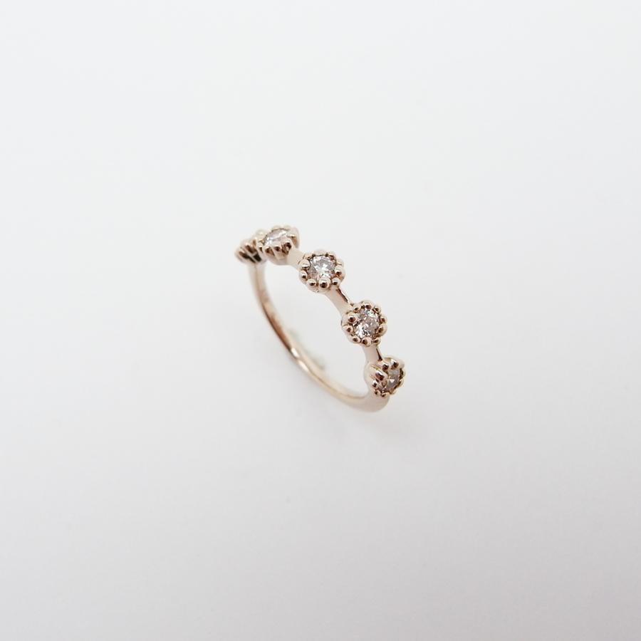 カシケイ ミル ピンキーリング ブラウンダイヤモンド 0.20ct 2号 K18BG  