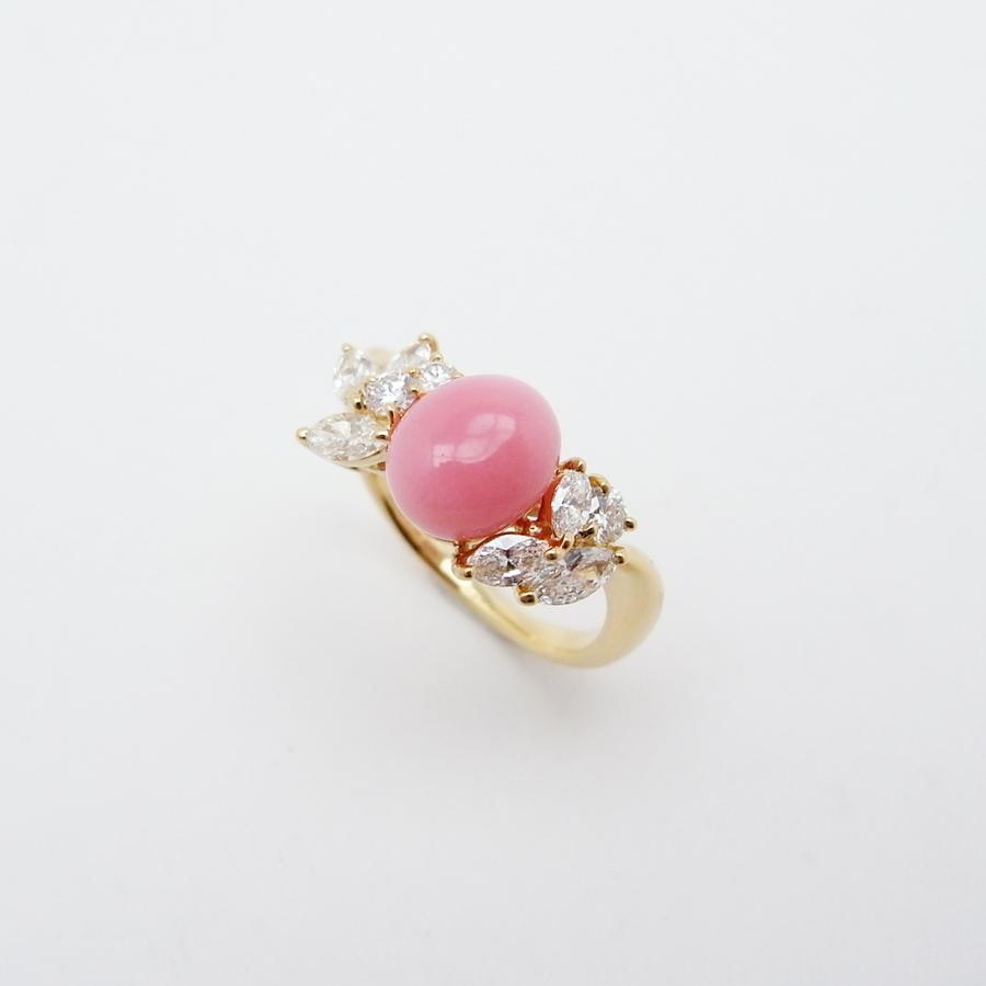 コンクパール　ダイヤモンド　リング コンクパール ダイヤモンド リング 2.60ct 0.63ct 10.5号 K18YG 鑑別書