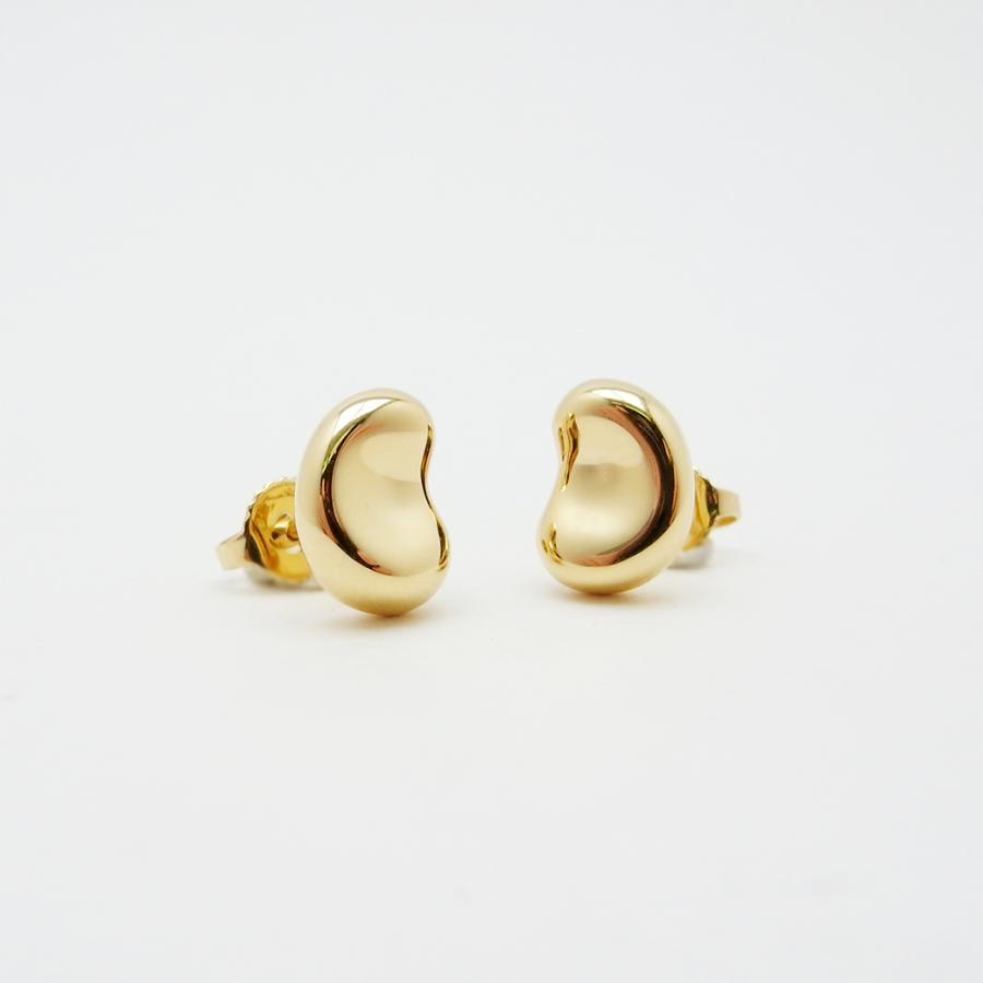 Elsa Peretti ティファニー ビーン デザイン ピアス 750YG 外箱 ポーチ  