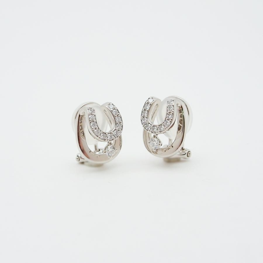 モニッケンダム ダイヤモンド イヤリング 0.34ct K18WG SAランク