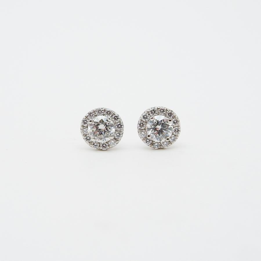 TIFFANY SOLESTE ティファニー ソレスト ピアス スモール 0.26ct 0.06
