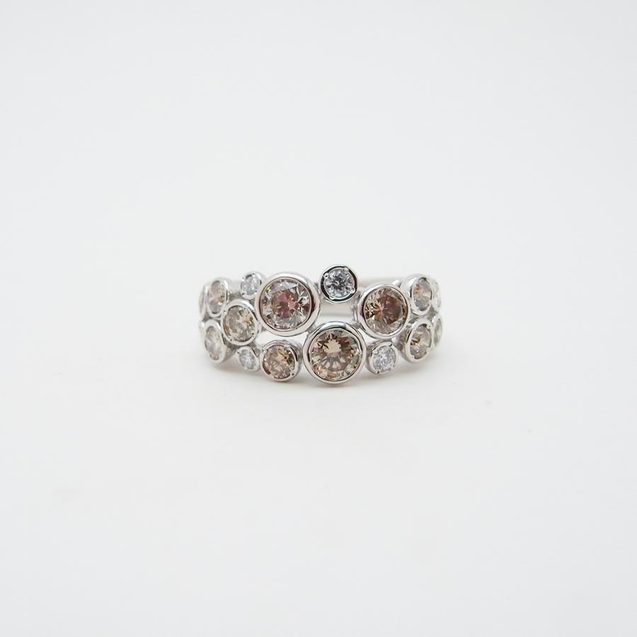 カシケイ ベゼル リング ブラウンダイヤモンド ダイヤモンド 1.40ct 13  
