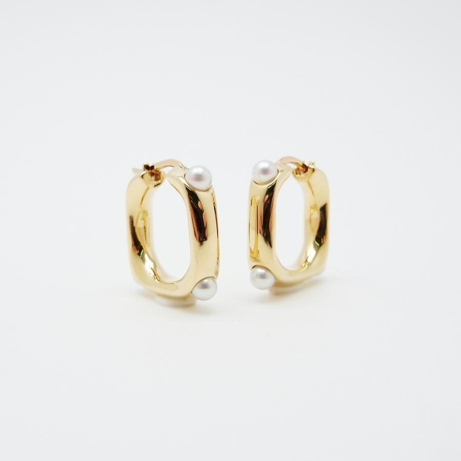 【現行品・極美品】ミキモト パール ベビーパール ピアス フープ K18 付属品 MIKIMOTO（ミキモト） ベビーパール フープ ピアス 3.2〜3.1mm K18YG