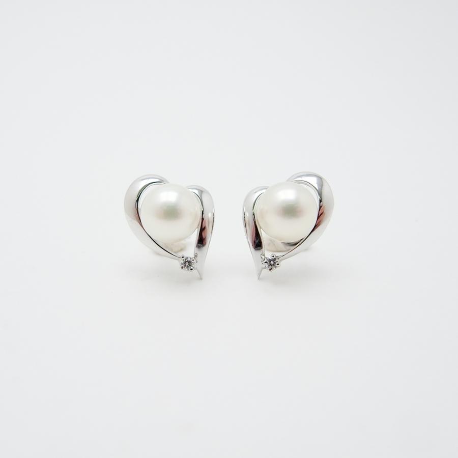 MIKIMOTO（ミキモト） アコヤ真珠 ダイヤモンド ピアス 7.2mm K18WG