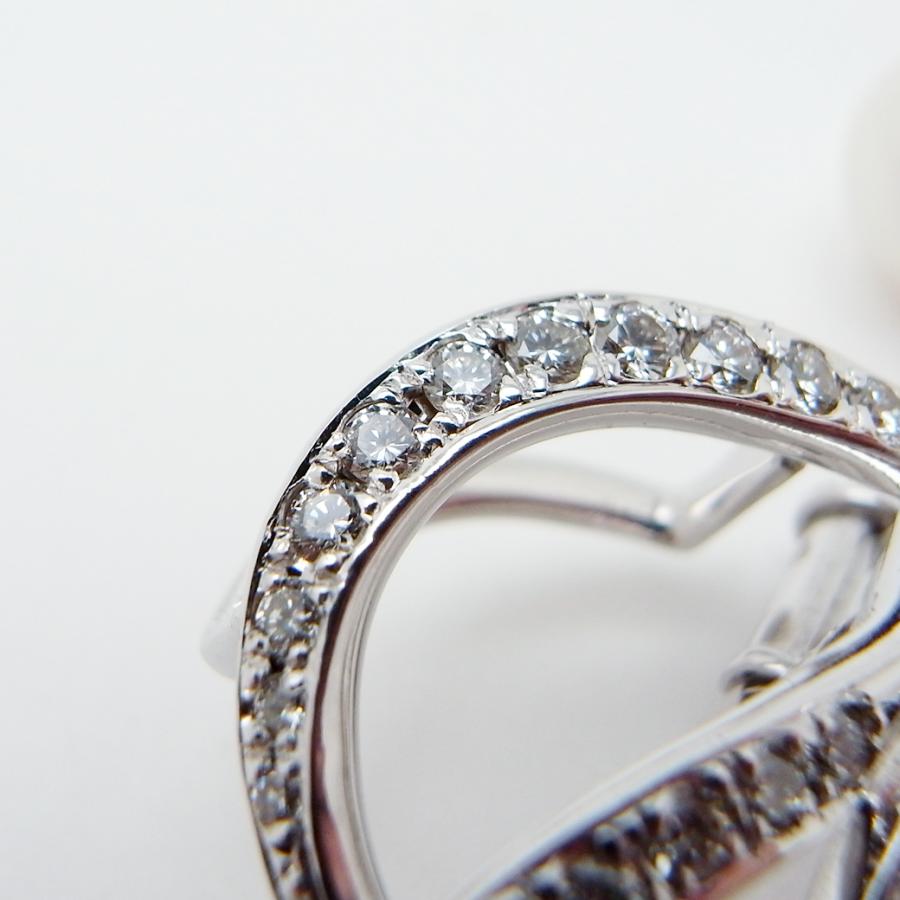 POLA（ポーラ） アコヤ真珠 ダイヤモンド ブローチ 8.1mm 0.41ct K18WG