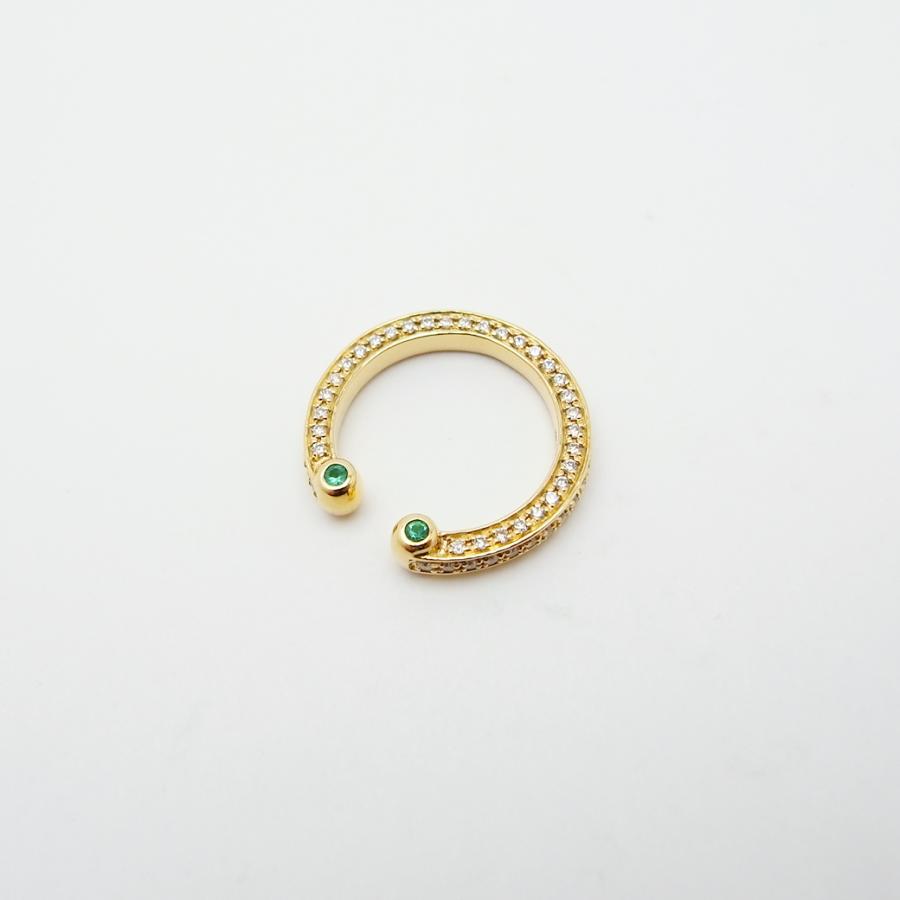 HIROTAKA ヒロタカ エメラルド ダイヤモンド イヤーカフ 0.02ct 0.53ct