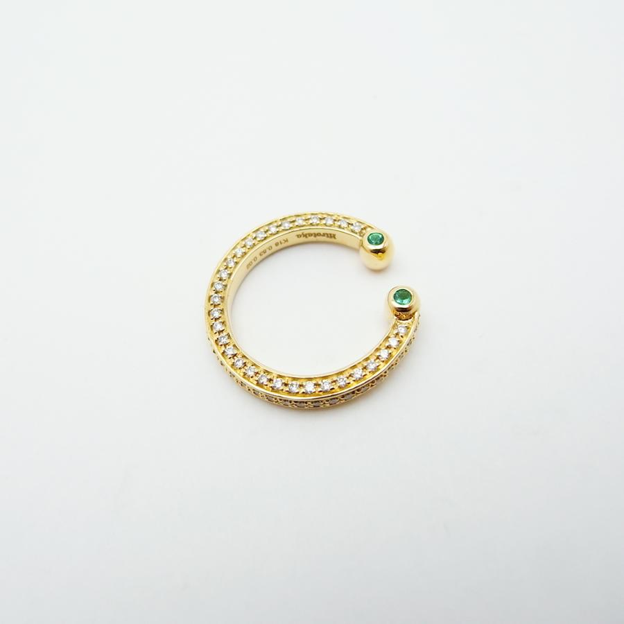HIROTAKA ヒロタカ エメラルド ダイヤモンド イヤーカフ 0.02ct 0.53ct 