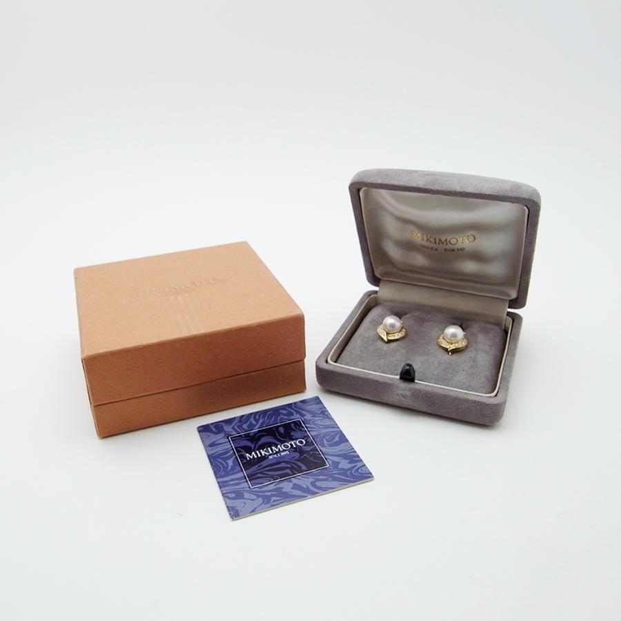 MIKIMOTO（ミキモト） アコヤ真珠 ダイヤモンド イヤリング 8.1mm