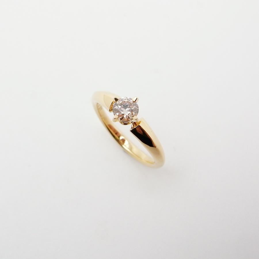 カシケイ ブラウンダイヤモンド ソリティア リング 10号 0.32ct 0.01ct