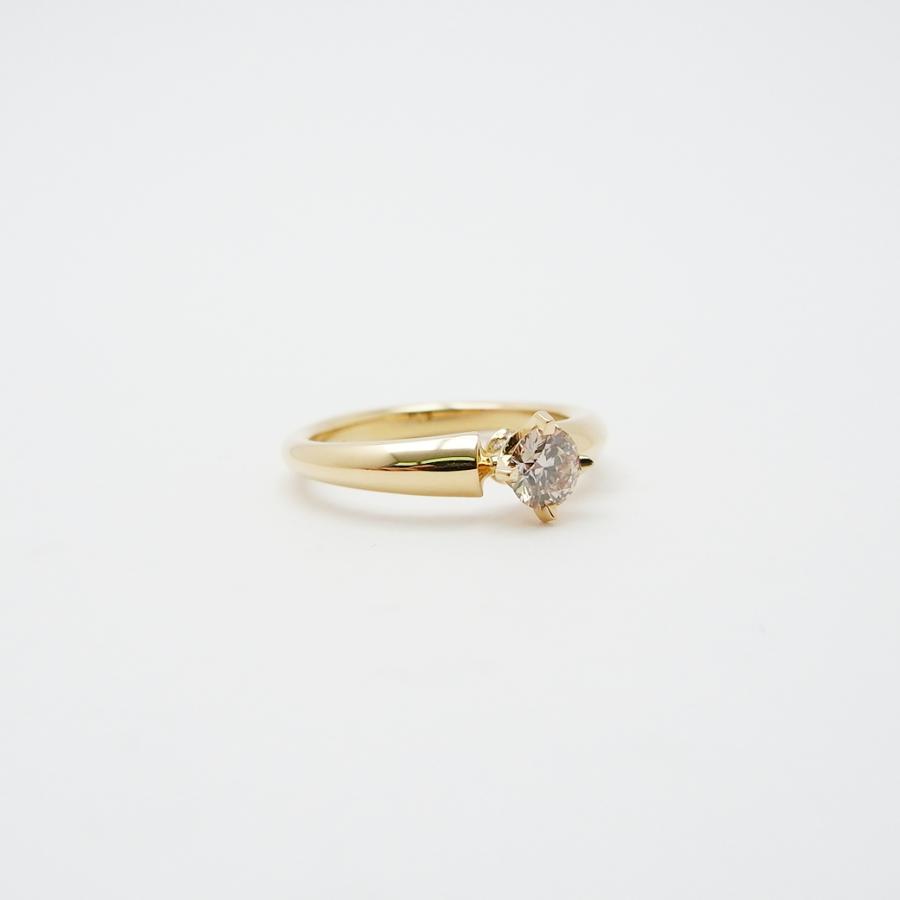 カシケイ ブラウンダイヤモンド ソリティア リング 10号 0.32ct 0.01ct